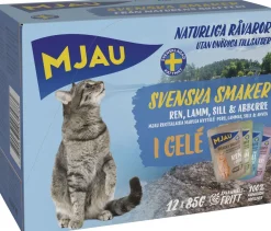 MJAU LAJITELMA SVENSKA SMAKER KALA&LIHA HYYTELÖSSÄ 12*85G 1,02 KG