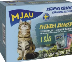 MJAU LAJITELMA SVENSKA SMAKER KALA KASTIKKEESSA 12*85G 1,02 KG