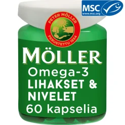 MÖLLER OMEGA-3 LIHAKSET & NIVELET MSC 60 KPL