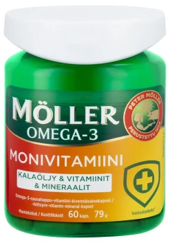 MÖLLER OMEGA-3 MONIVITAMIINI 60 KPL