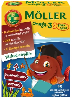 MÖLLER OMEGA-3 PIKKUKALAT COLANMAKUINEN 45 KPL