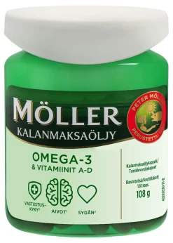 MÖLLER OMEGA-3 & VITAMIINIT A-D MSC 120 KPL