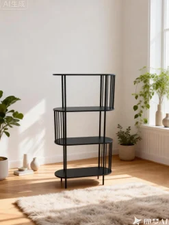 MM KODIKAS KIRJAHYLLY METALLI 80X30X137CM MUSTA