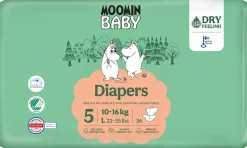 MOOMIN BABY DIAPERS TEIPPIVAIPPA 5 - 10-16 KG 36 KPL