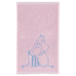 MOOMIN KÄSIPYYHE PERHEEN PARISSA 30X50CM ROOSA