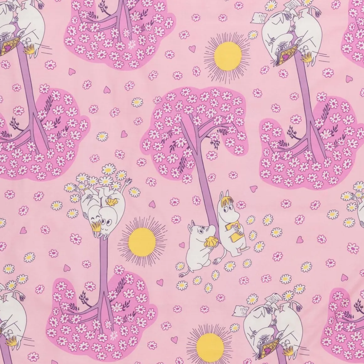 MOOMIN PUSSILAKANASETTI SYDÄNKÄPYSET 150X210CM+50X60CM VAAL