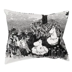MOOMIN TYYNYLIINA UNELMOIDAAN 50X60CM MUSTA-VALKOINEN