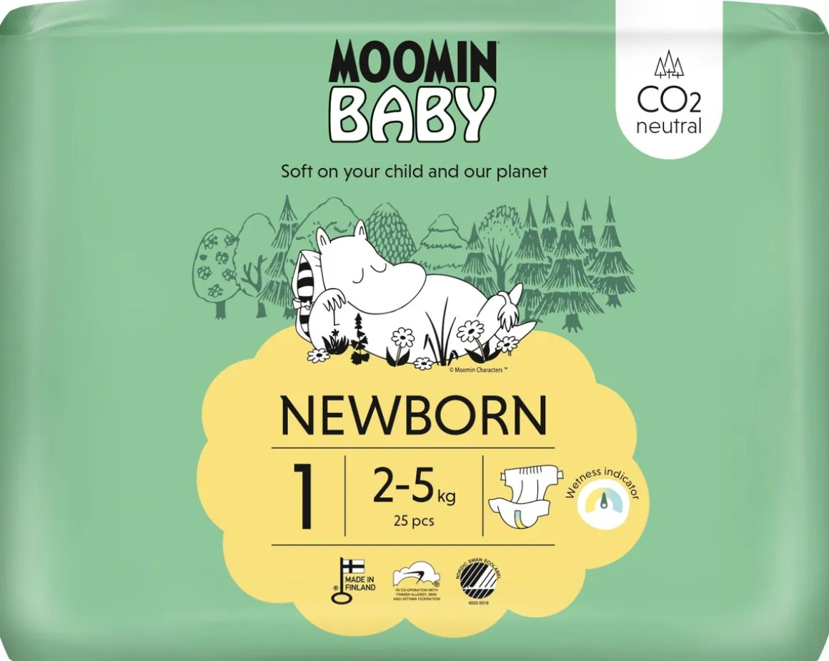 MOOMIN BABY NEWBORN TEIPPIVAIPPA 1 2-5 KG 25 KPL