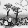 MOOMIN PUSSILAKANASETTI UNELMOIDAAN 150X210+50X60CM MUSTA-V