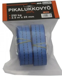 MR-TUOTE PIKALUKKOVYÖ 2,5 M*25 MM, 250KG 2KPL