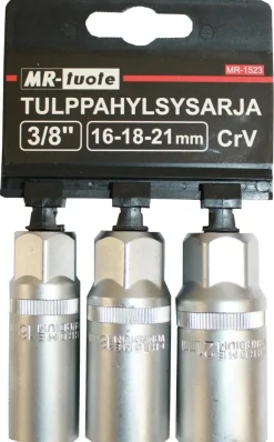 MR-TUOTE TULPPAHYLSYSARJA 3/8" 16-18-21MM 3KPL