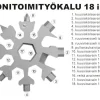 MR-TUOTE MONITOIMITYÖKALU 18 IN 1 "SNOWFLAKE"