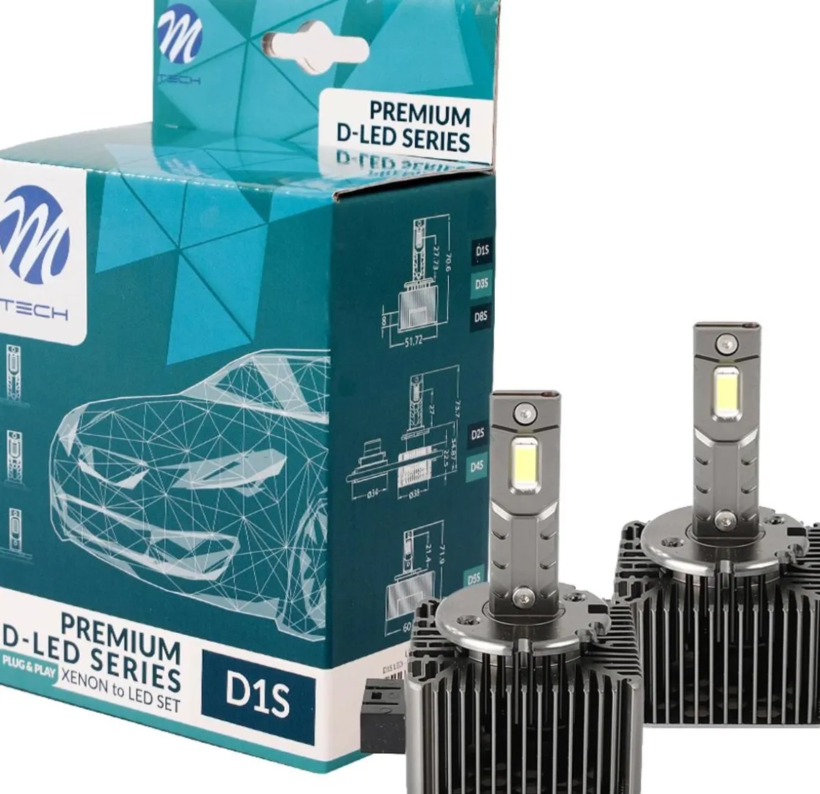M-TECH D1S LED XENON POLTTIMO 2 KPL