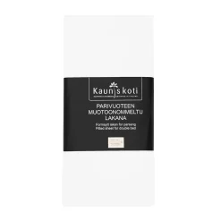 MUOTOONOMMELTU ALUSLAKANA 160X200+20CM VALKOINEN