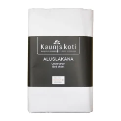 MUOTOONOMMELTU ALUSLAKANA 90X200+20CM VALKOINEN