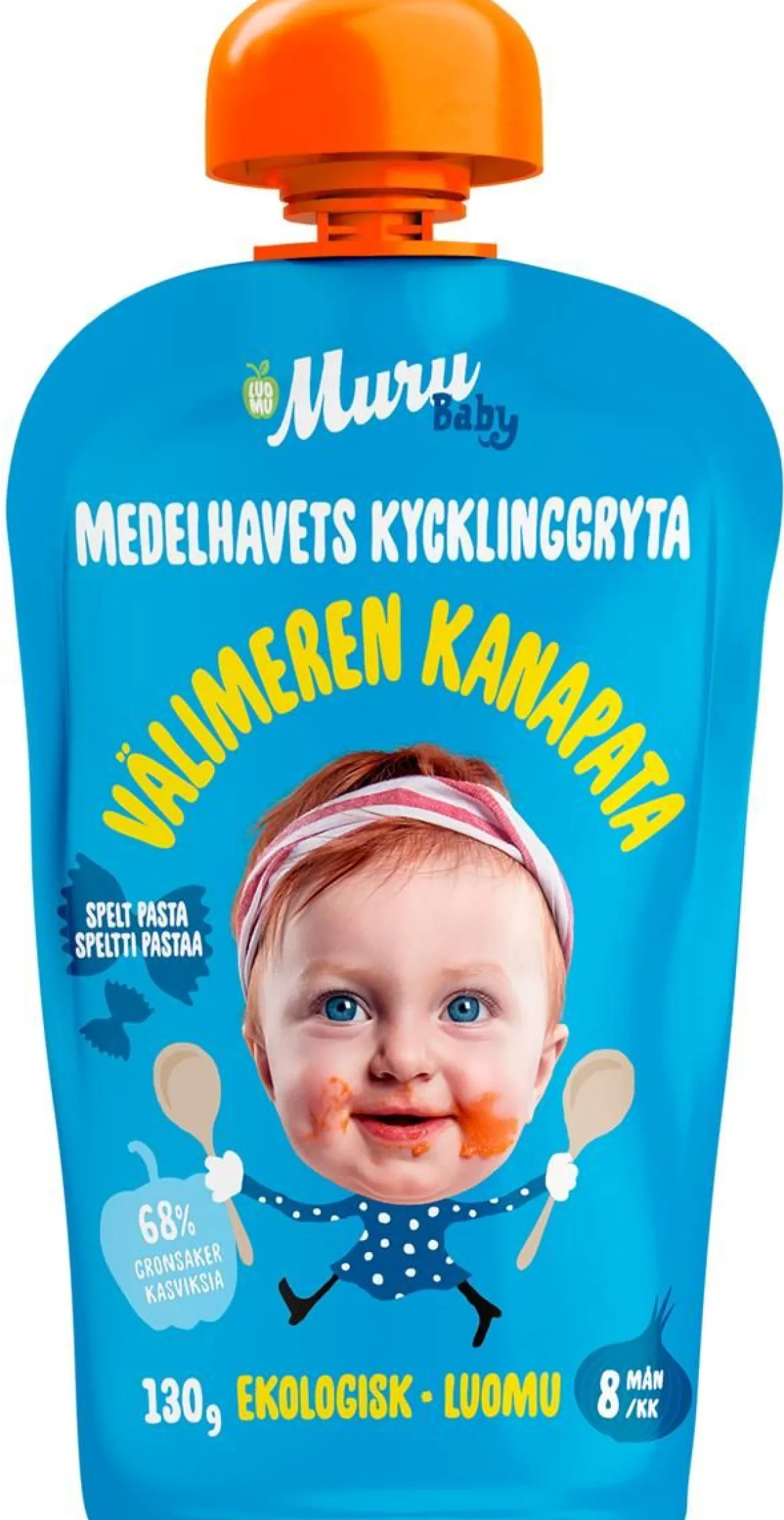 MURU BABY VÄLIMEREN KANAPATA 8 KK LUOMU 130 G