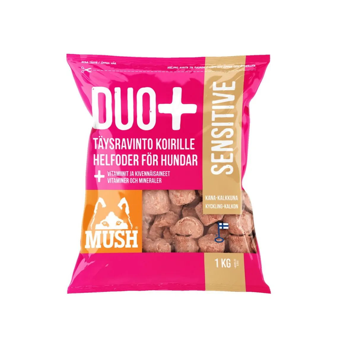 MUSH DUO+ SENSITIVE KANA-KALKKUNA 1KG