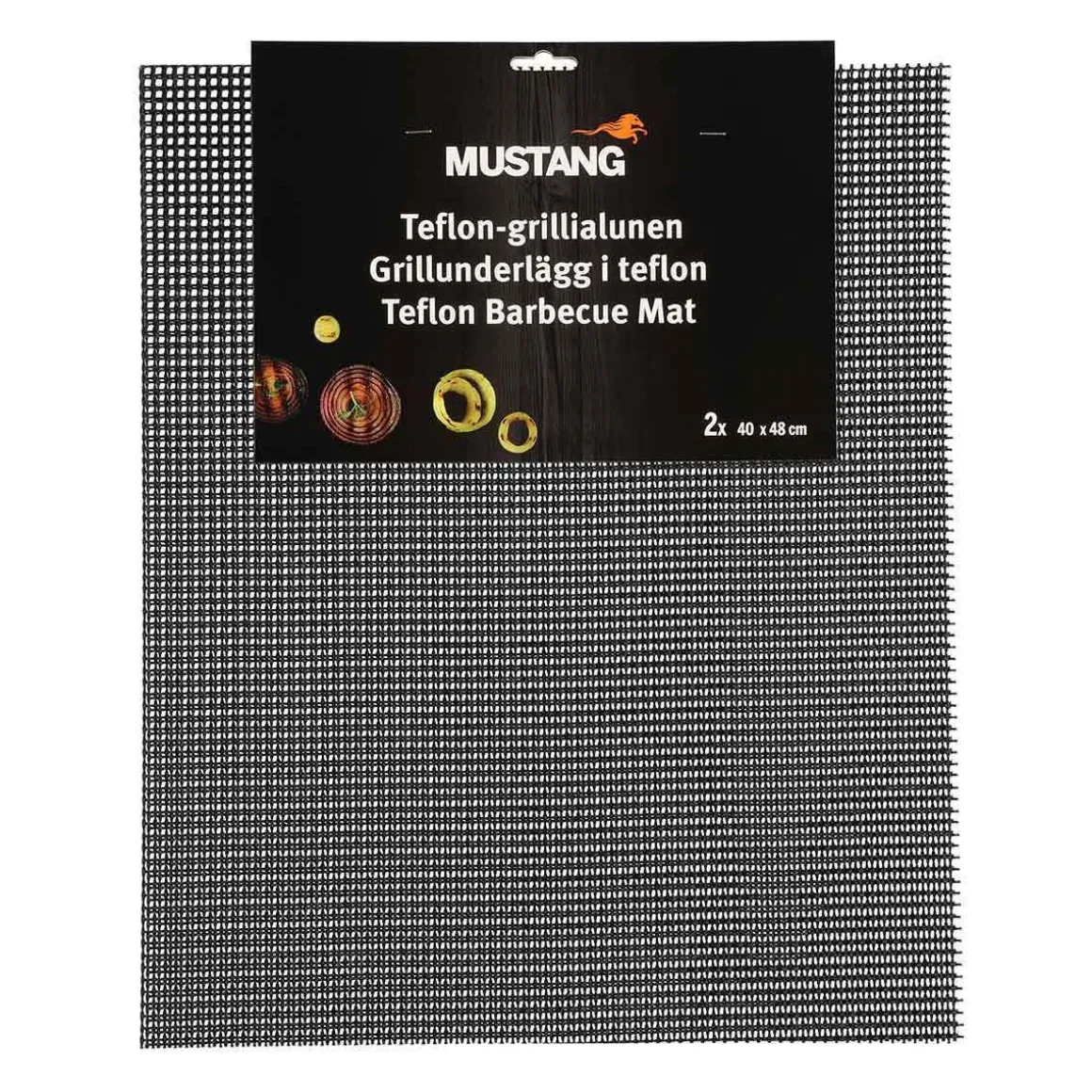 MUSTANG GRILLIALUNEN TEFLON 48X40 CM 2 KPL