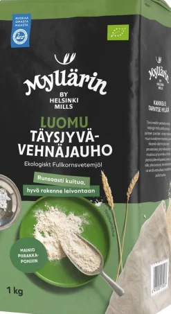 MYLLÄRIN LUOMU TÄYSJYVÄVEHNÄJAUHO 1 KG
