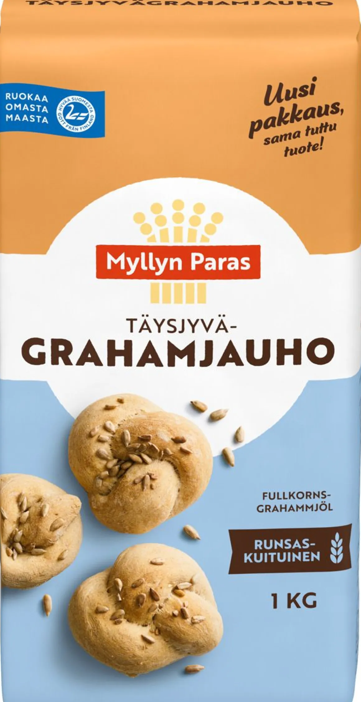 MYLLYN PARAS GRAHAM TÄYSJYVÄVEHNÄJAUHO 1KG