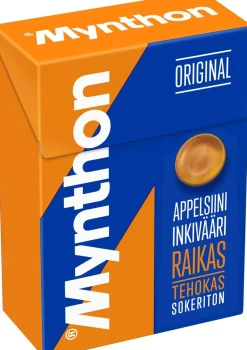 MYNTHON APPELSIINI-INKIVÄÄRI SOKTON KURKKUPASTILLI 85 G
