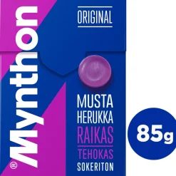 MYNTHON MUSTAHERUKKA SOKTON KURKKUPASTILLI 85 G