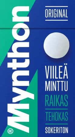 MYNTHON ORIGINAL VIILEÄ MINTTU SOKERITON 39 G