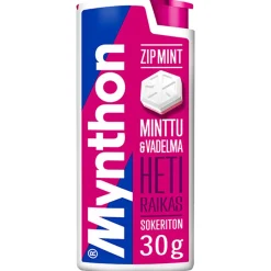MYNTHON ZIP MINT VADELMA 2-LAYER PASTILLEJA 30 G