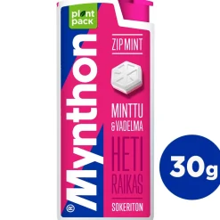 MYNTHON ZIP MINT VADELMA 2-LAYER PASTILLEJA 30 G