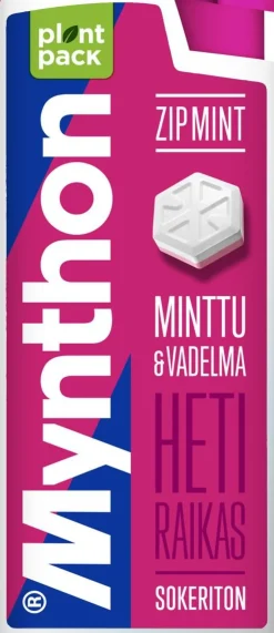 MYNTHON ZIP MINT VADELMA 2-LAYER PASTILLEJA 30 G