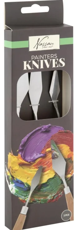 NASSAU FINE ART PALETTIVEITSI METALLI 3 KPL:N PKT