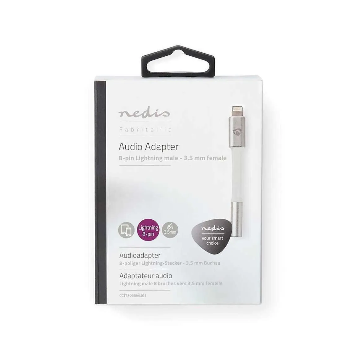 NEDIS LIGHTNING -SOVITIN 8-NASTAINEN UROS - 3,5 MM, NAARAS 0