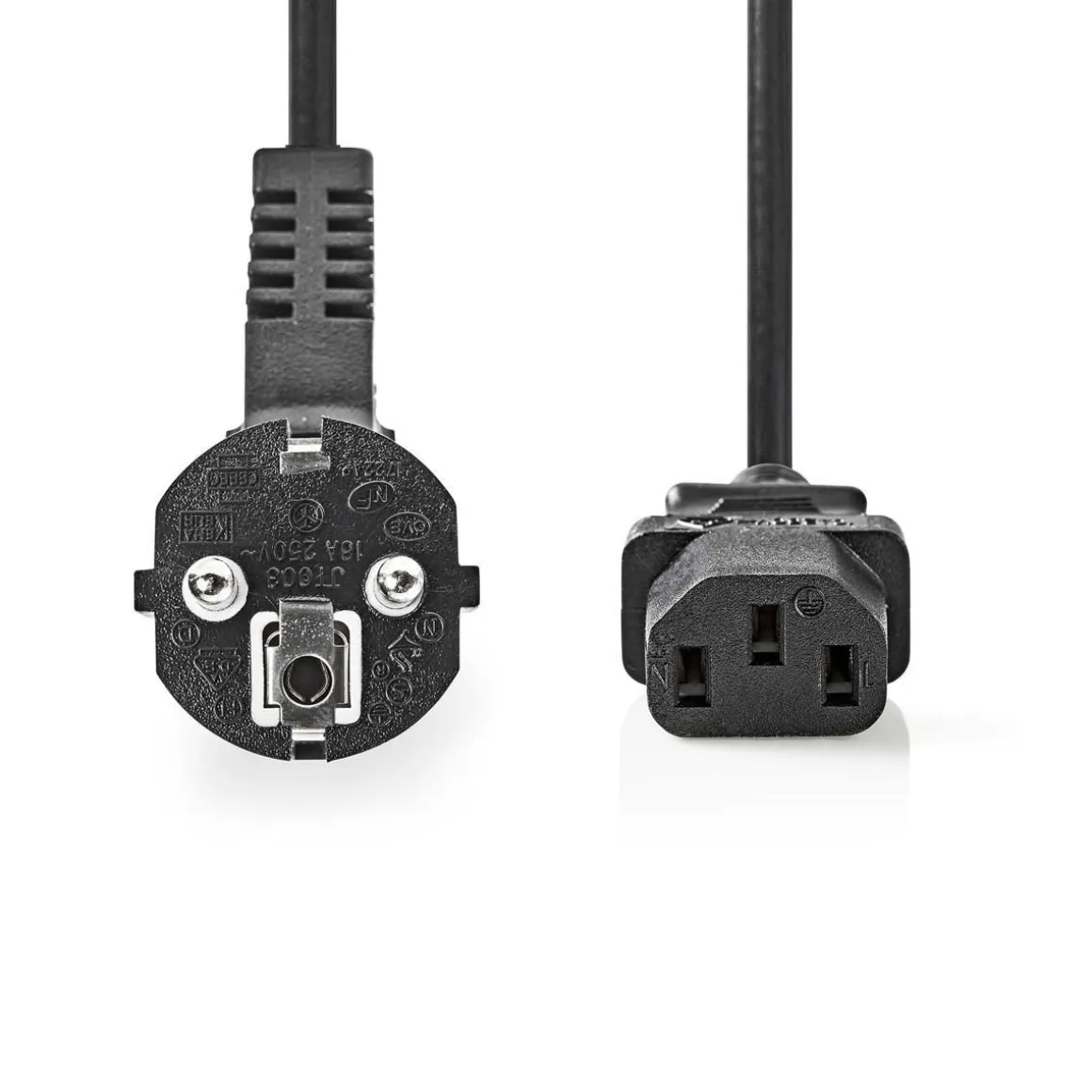NEDIS SCHUKO VIRTAKAAPELI SCHUKO UROS - IEC-320-C13 2 M MUSTA