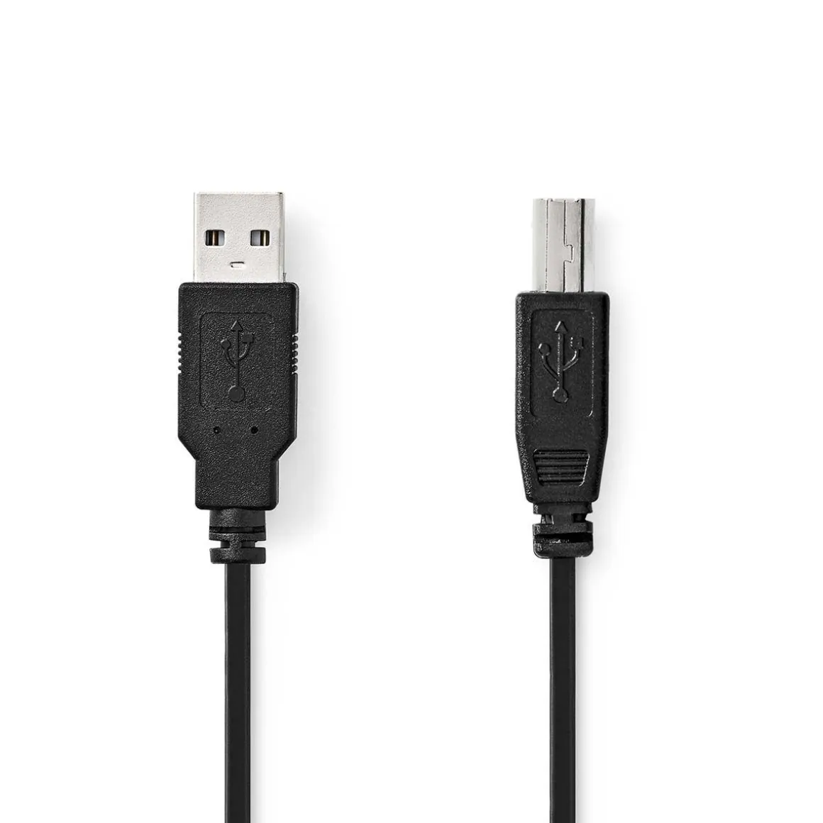 NEDIS USB 2.0 KAAPELI USB A UROS - USB-B MALE PYÖREÄ 2 M MUSTA