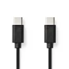 NEDIS USB 2.0 KAAPELI USB-C UROS - USB-C UROS 1 M MUSTA