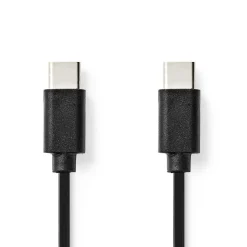 NEDIS USB 2.0 KAAPELI USB-C UROS - USB-C UROS 1 M MUSTA