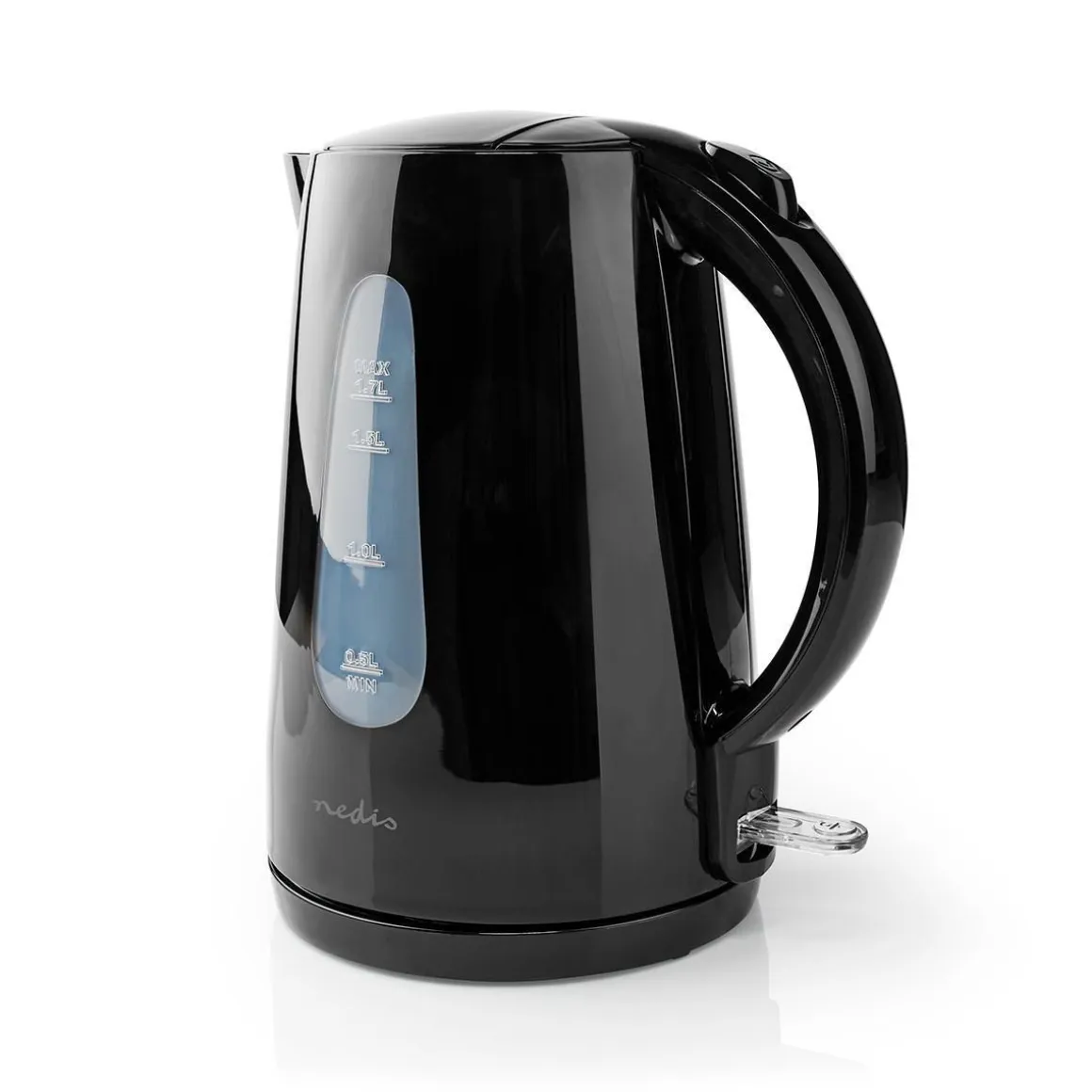 NEDIS VEDENKEITIN 1.7 L, 2200W, MUSTA, STRIX OHJAIN