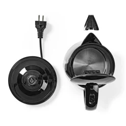 NEDIS VEDENKEITIN 1.7 L, 2200W, MUSTA, STRIX OHJAIN