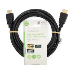 NEDIS HIGH SPEED HDMI-KAAPELI ETHERNET HDMI-LIITIN 1  M MUSTA
