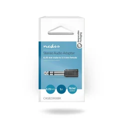 NEDIS STEREO AUDIO SOVITIN 6.35 MM UROS - 3.5 MM NAARAS MUSTA