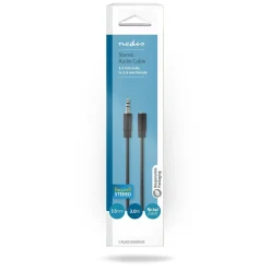 NEDIS STEREOJATKOKAAPELI 3.5 MM UROS - 3.5 MM NAARAS 3 M MUSTA