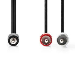 NEDIS STEREOÄÄNIKAAPELI 3.5 MM UROS - 2X RCA UROS 1 M MUSTA