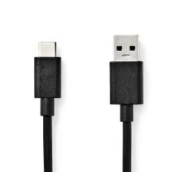 NEDIS USB 3.2 KAAPELI USB-C UROS - USB A UROS 1 M MUSTA