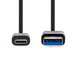 NEDIS USB 3.2 KAAPELI USB-C UROS - USB A UROS 1 M MUSTA