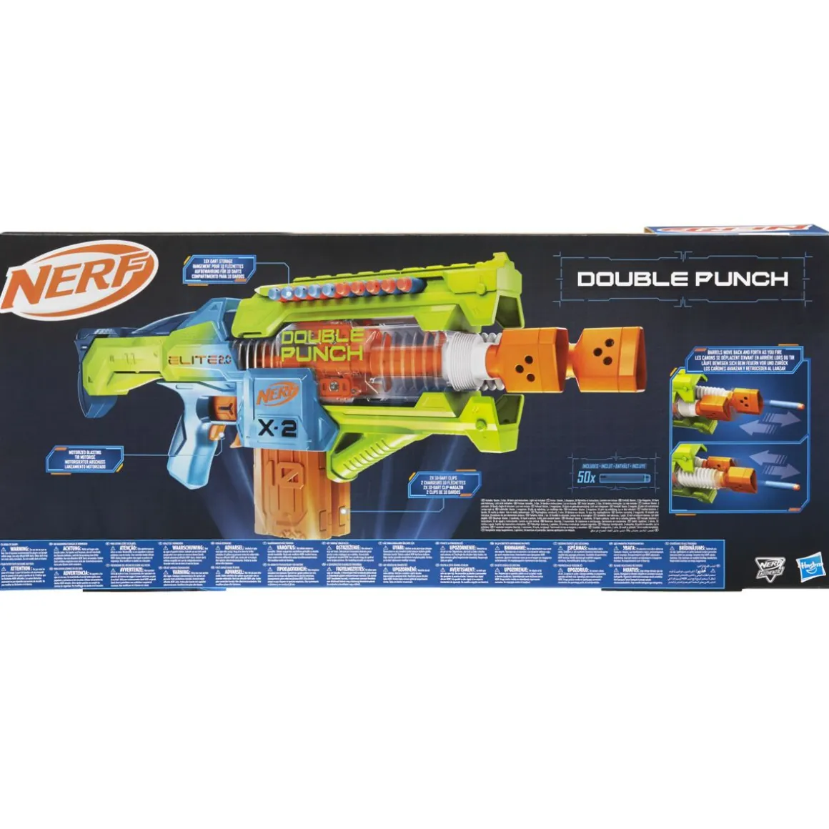 NERF ELITE 2.0 DOUBLEPUNCH MOOTTOROITU VAAHTOMUOVIAMMUSASE