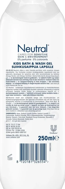 NEUTRAL KIDS SUIHKUSAIPPUA 250 ML