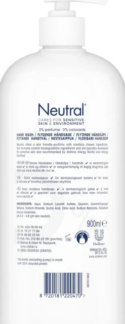 NEUTRAL NESTESAIPPUA 0% 900 ML