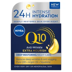 NIVEA Q10 ANTI-WRINKLE EXTRA NOURISH DEEP RESTORING NIGHT CREA 5