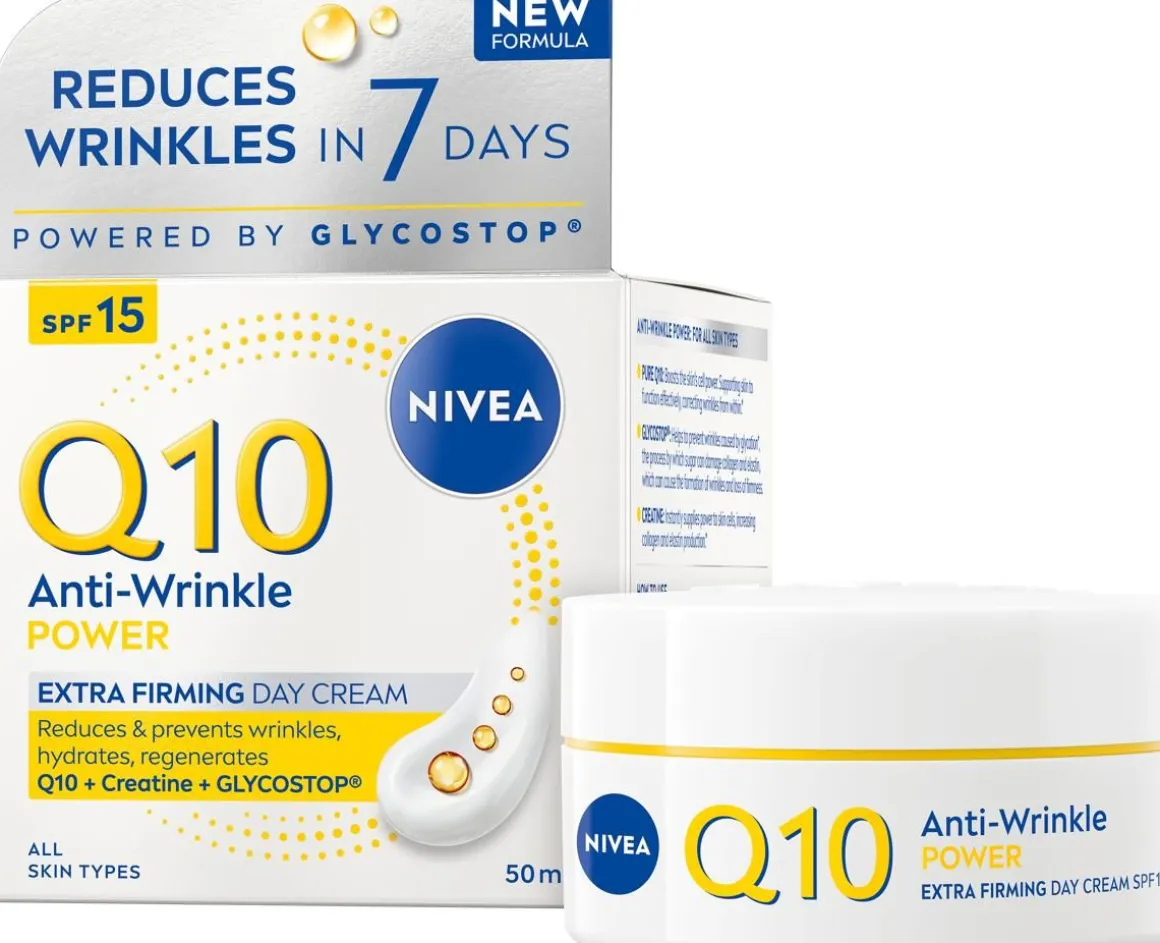 NIVEA Q10 ANTI-WRINKLE POWER EXTRA FIRMING DAY CREAM SK15 -PÄI 5