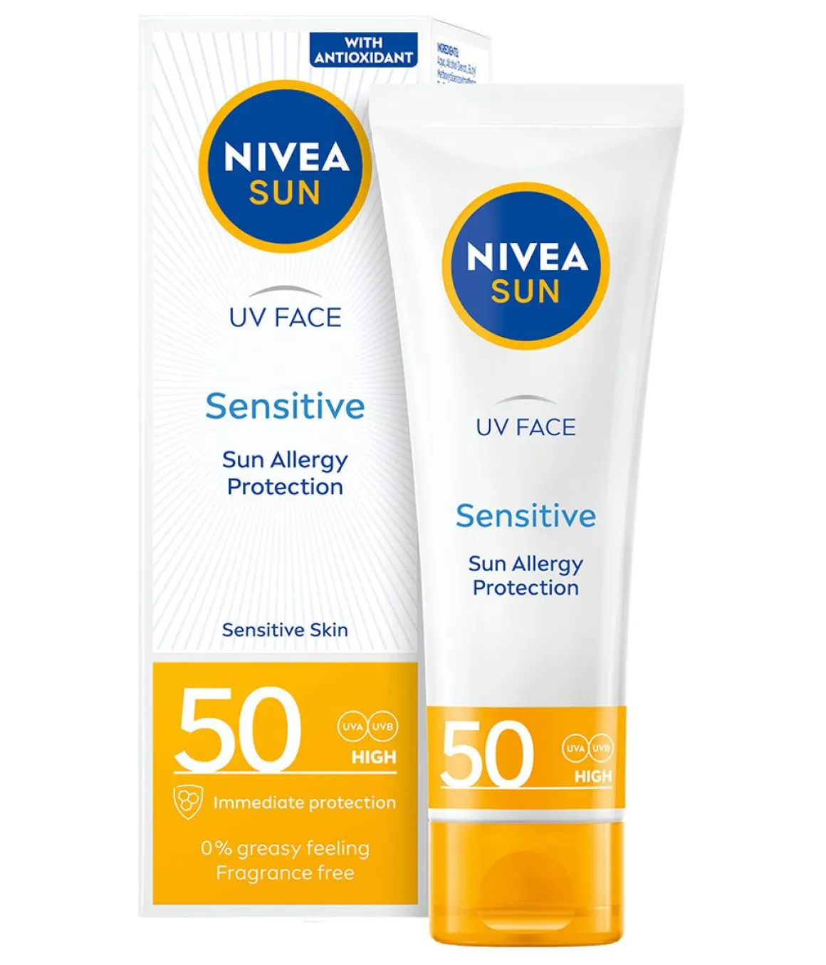 NIVEA SUN AURINKOSUOJA SK50 FACE SOOTHING SENSITIVE 50 ML